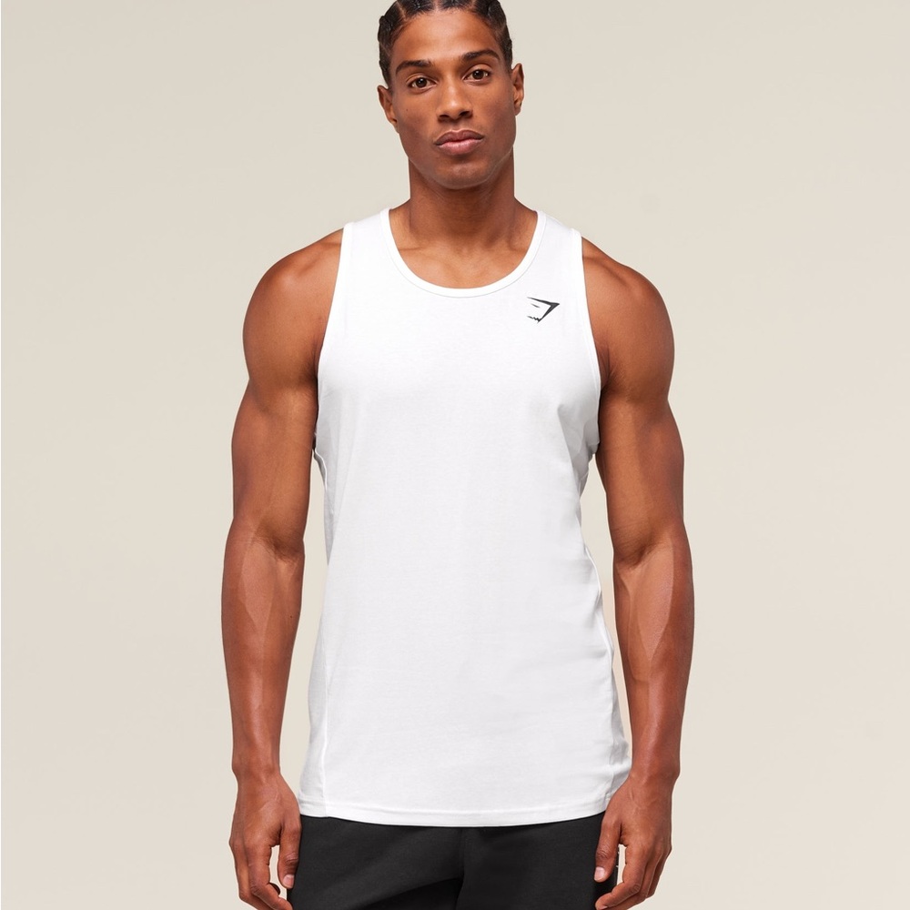 Gymshark White Men's Tank Top